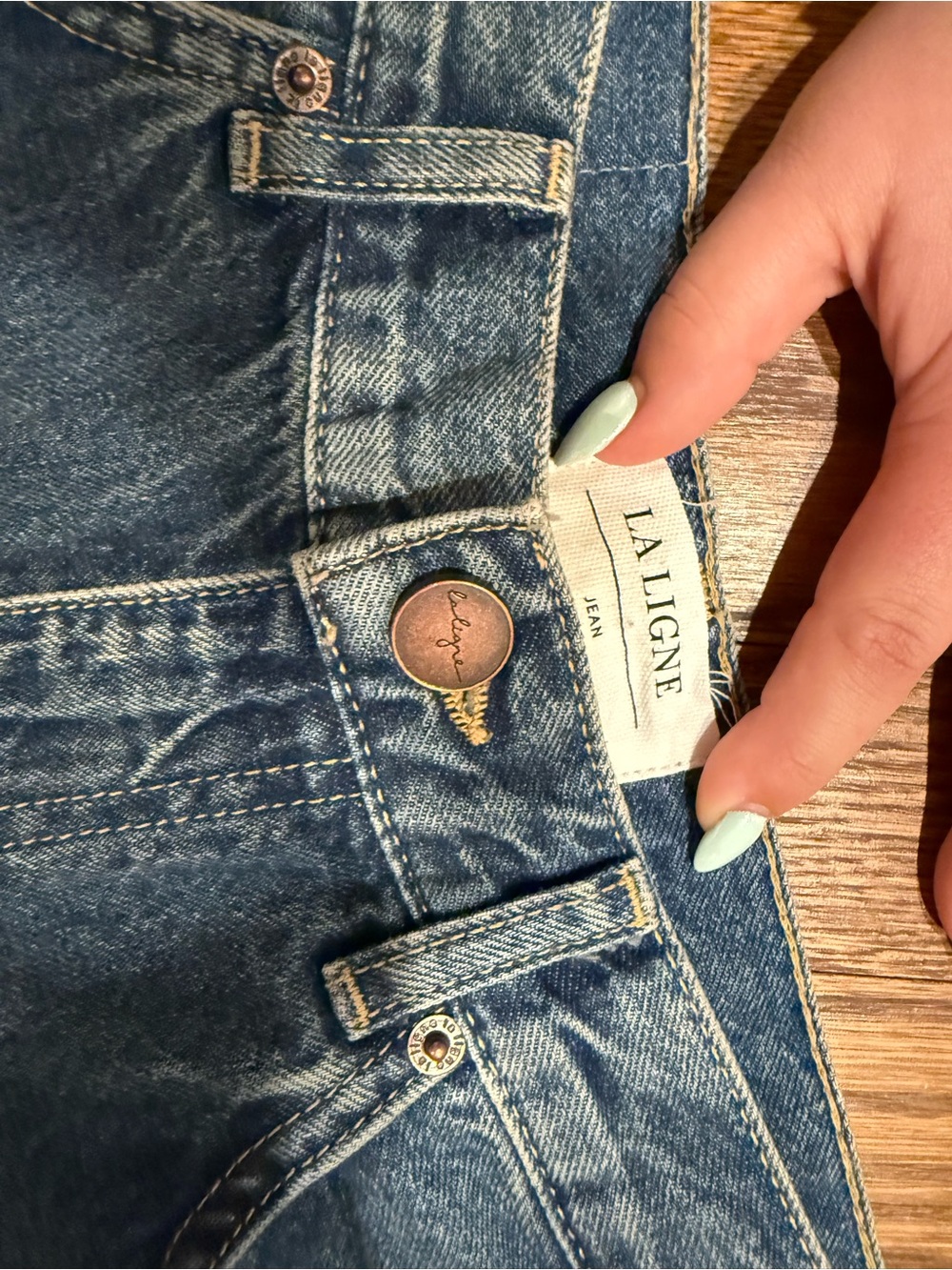 La Ligne Denim Jeans in Blue Wash - Picture 3 of 4